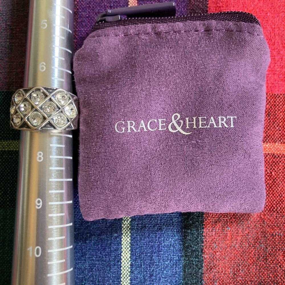 Grace & Heart sterling/cz ring...sz7